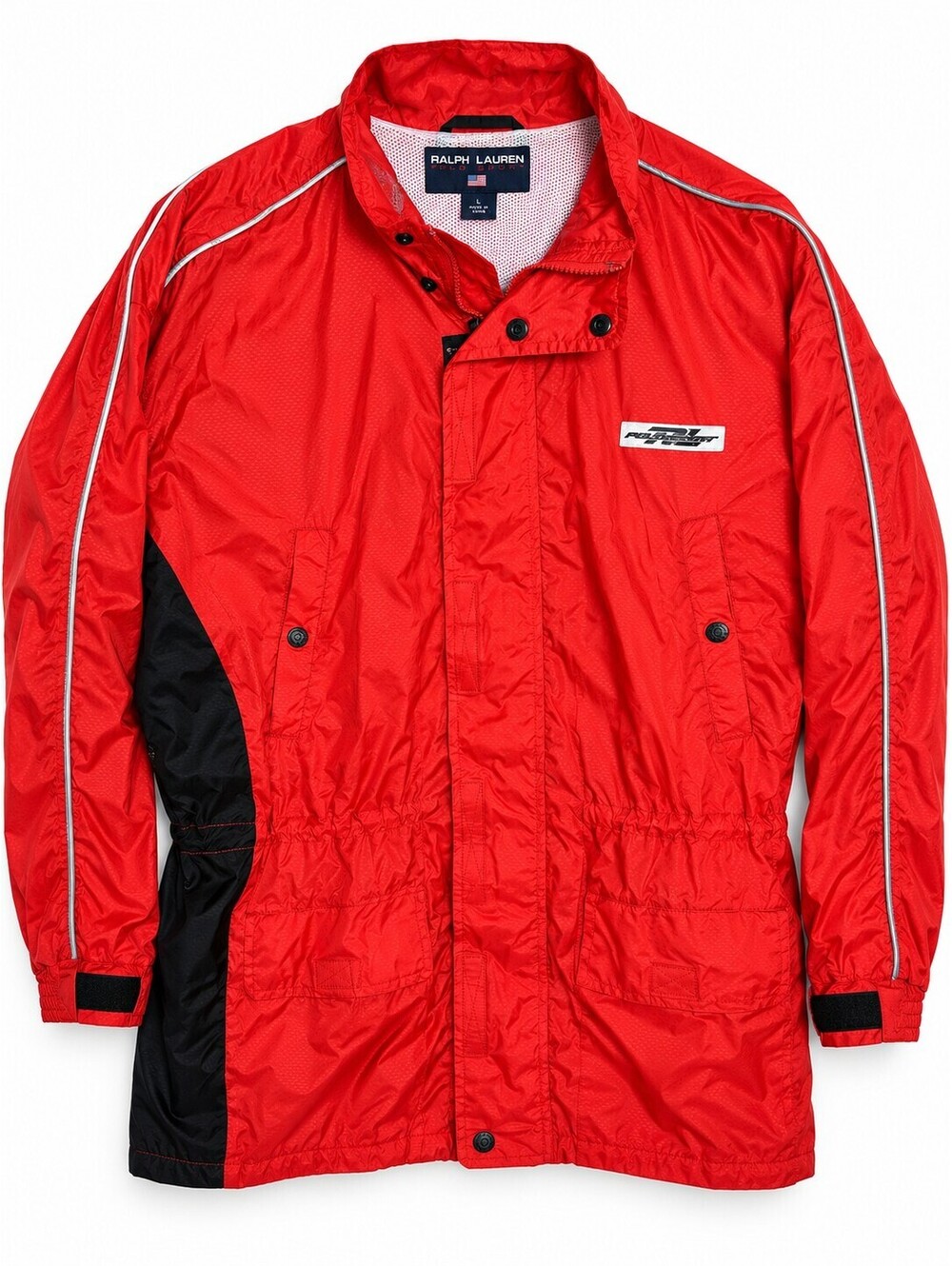 Vintage 90s Ralph Lauren Polo Sport 67 Red Black Windbreaker Jacket Men’s M